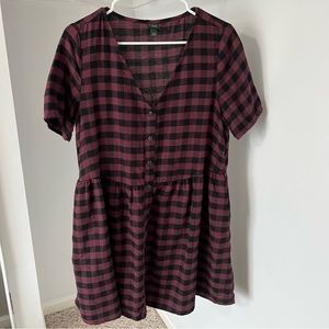 Gingham Babydoll Dress